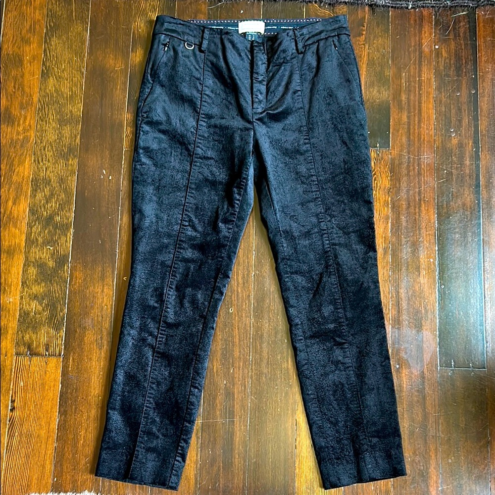 Anthropologie cropped ‘velvet’ essential slim pants. 4